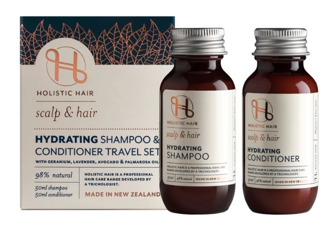 Holistic Hair Hydrating Shampoo and Conditioner Travel Set 50ml